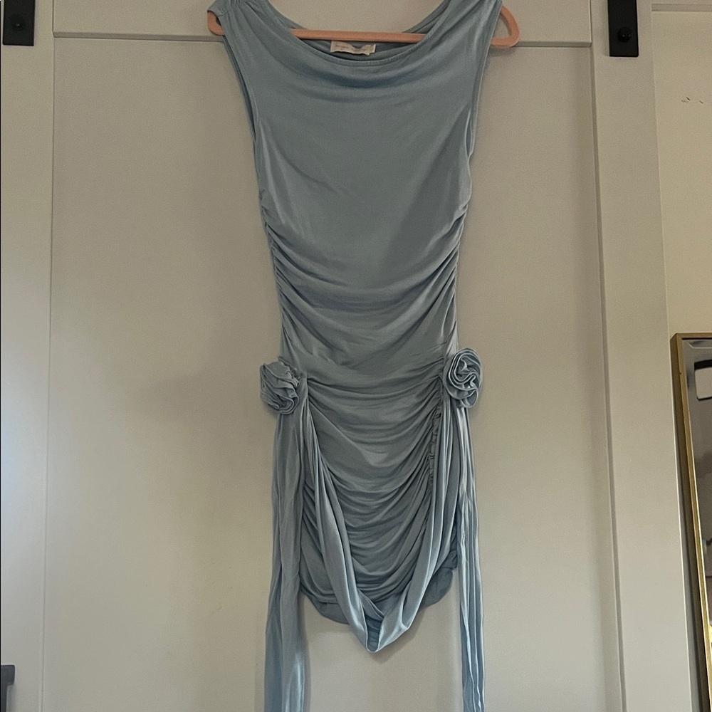 Beige boTany Light Blue Draped dress